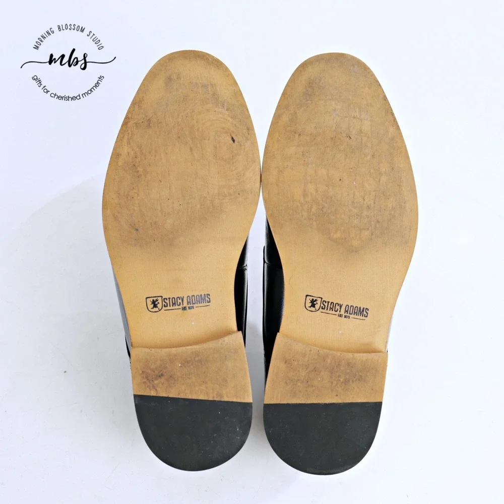 Stacy Adams Atticus Cap Toe Leather Oxfords Black Men 10‎
